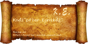 Knöpfler Euniké névjegykártya